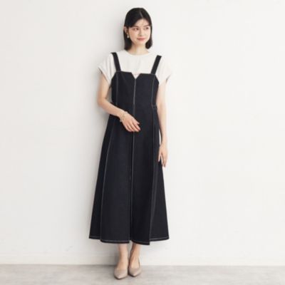 集英社HAPPY PLUS STORETHE SHOP TK（Women）（ザ ショップ ティーケー：レディース）/デニムステッチジャンスカ