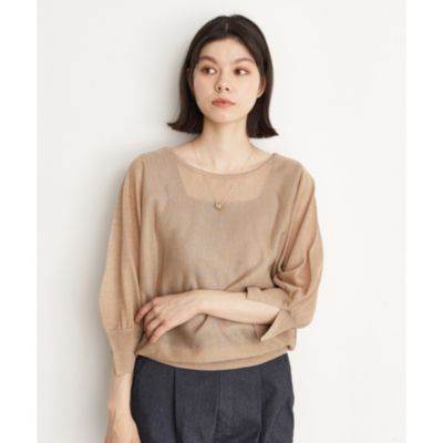 集英社HAPPY PLUS STORETHE SHOP TK（Women）（ザ ショップ ティーケー：レディース）/【上品な透け感】シアードルマンニット/洗える