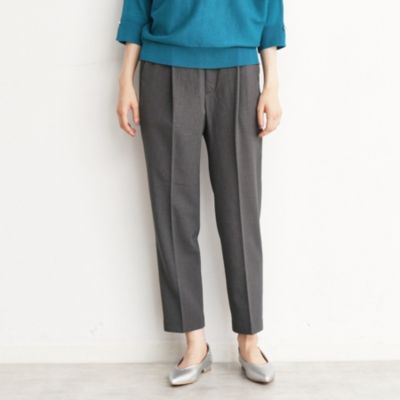 集英社HAPPY PLUS STORETHE SHOP TK（Women）（ザ ショップ ティーケー：レディース）/【美脚・細見え/セットUP可】ツイル＆シャンブレーテーパードパンツ/洗える