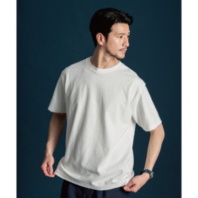 集英社HAPPY PLUS STORETHE SHOP TK（Men）（ザ ショップ ティーケー：メンズ）/【ご好評につき再入荷！】リンクスジャカード半袖Tシャツ