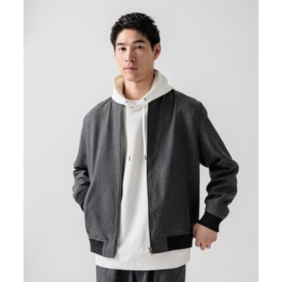 集英社HAPPY PLUS STORETHE SHOP TK（Men）（ザ ショップ ティーケー：メンズ）/【セットアップ可】シャークスキンリブブルゾン