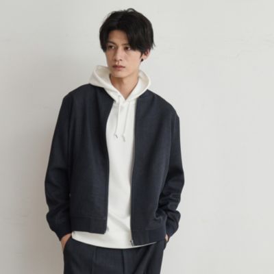 集英社HAPPY PLUS STORETHE SHOP TK（Men）（ザ ショップ ティーケー：メンズ）/【セットアップ可】シャークスキンリブブルゾン