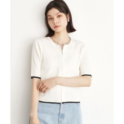 集英社HAPPY PLUS STORETHE SHOP TK（Women）（ザ ショップ ティーケー：レディース）/【毛玉になりにくい】Wジップリブプルオーバー/洗える