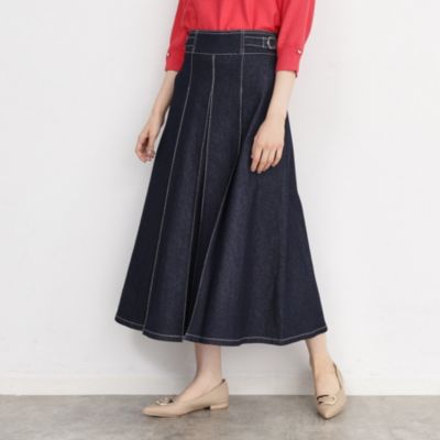 集英社HAPPY PLUS STORETHE SHOP TK（Women）（ザ ショップ ティーケー：レディース）/【オールシーズン】デニムタックスカート/洗える