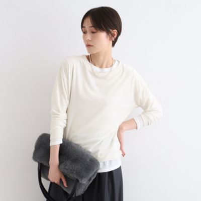 【洗える】コンパクトベロアカットソー