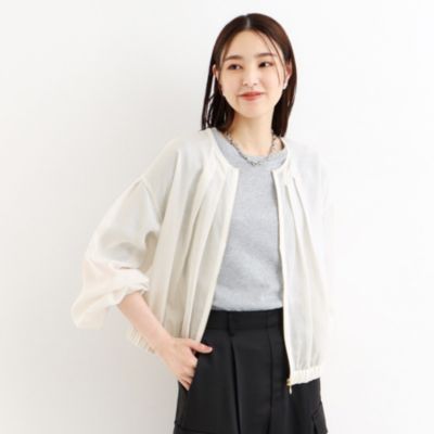 集英社HAPPY PLUS STORETHE SHOP TK（Women）（ザ ショップ ティーケー：レディース）/タックボリュームシアーブルゾン【洗濯機OK】