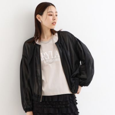 集英社HAPPY PLUS STORETHE SHOP TK（Women）（ザ ショップ ティーケー：レディース）/タックボリュームシアーブルゾン【洗濯機OK】