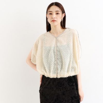 集英社HAPPY PLUS STORETHE SHOP TK（Women）（ザ ショップ ティーケー：レディース）/ジャカードバルーンブラウス【洗える】