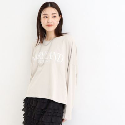 集英社HAPPY PLUS STORETHE SHOP TK（Women）（ザ ショップ ティーケー：レディース）/ルーズシルエットロゴTシャツ【洗える】