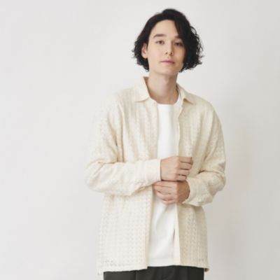 集英社HAPPY PLUS STORETHE SHOP TK（Men）（ザ ショップ ティーケー：メンズ）/テクスチャーニットシャツ