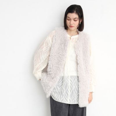 集英社HAPPY PLUS STORETHE SHOP TK（Women）（ザ ショップ ティーケー：レディース）/【前後2WAY/洗える】ジャカードシアーブラウス