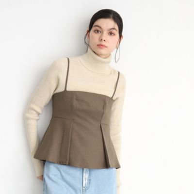 集英社HAPPY PLUS STORETHE SHOP TK（Women）（ザ ショップ ティーケー：レディース）/【セットアップ可/洗える】パウダリーツイルビスチェ