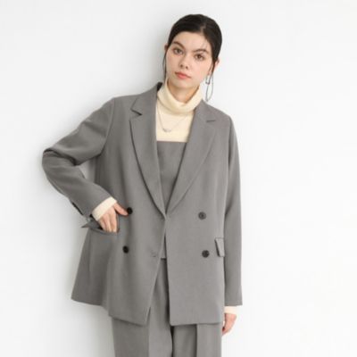 集英社HAPPY PLUS STORETHE SHOP TK（Women）（ザ ショップ ティーケー：レディース）/【ヒルナンデス！で紹介】パウダリーツイルテーラード /セットアップ可/洗える