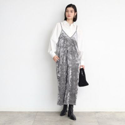 集英社HAPPY PLUS STORETHE SHOP TK（Women）（ザ ショップ ティーケー：レディース）/クラッシュベロア2WAYキャミワンピース