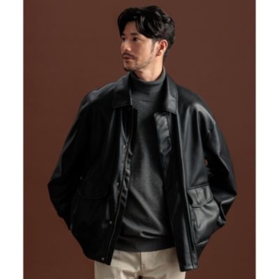 集英社HAPPY PLUS STORETHE SHOP TK（Men）（ザ ショップ ティーケー：メンズ）/ヴィンテージライクA2ブルゾン ビッグシルエット