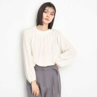 集英社HAPPY PLUS STORETHE SHOP TK（Women）（ザ ショップ ティーケー：レディース）/フロントタックサテンブラウス