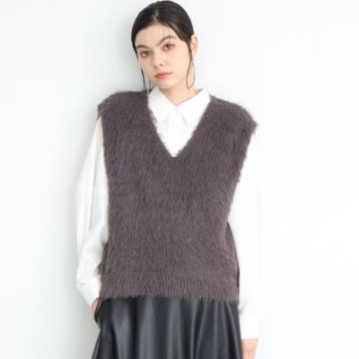 集英社HAPPY PLUS STORETHE SHOP TK（Women）（ザ ショップ ティーケー：レディース）/【ヒルナンデス！で紹介】Vネックフェザーベスト/洗える