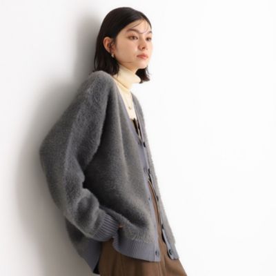 集英社HAPPY PLUS STORETHE SHOP TK（Women）（ザ ショップ ティーケー：レディース）/【ライトアウター】フェザーVネックカーディガン/洗える