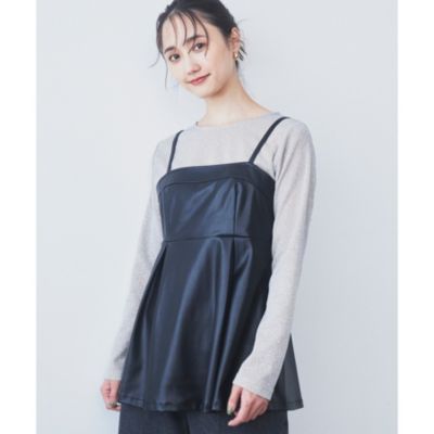 集英社HAPPY PLUS STORETHE SHOP TK（Women）（ザ ショップ ティーケー：レディース）/【ヒルナンデス！で紹介】合皮ビスチェ