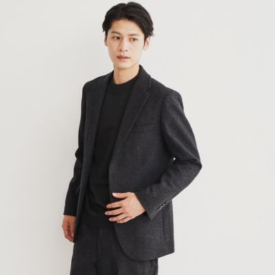 集英社HAPPY PLUS STORETHE SHOP TK（Men）（ザ ショップ ティーケー：メンズ）/カシミヤ混ピンヘッドジャケット【セットアップ可/ビジネス対応】