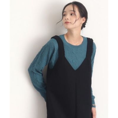 集英社HAPPY PLUS STORETHE SHOP TK（Women）（ザ ショップ ティーケー：レディース）/【毛玉になりにくい/洗える】ふくれジャガードニット