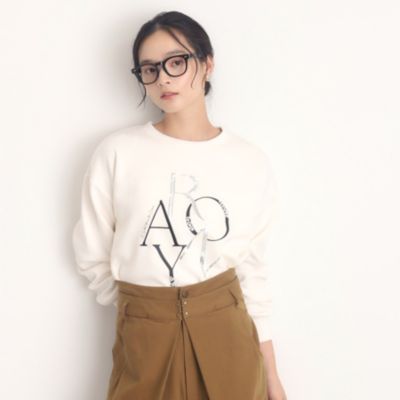 集英社HAPPY PLUS STORETHE SHOP TK（Women）（ザ ショップ ティーケー：レディース）/【大人カジュアルが叶う】アートロゴプルオーバー/洗える