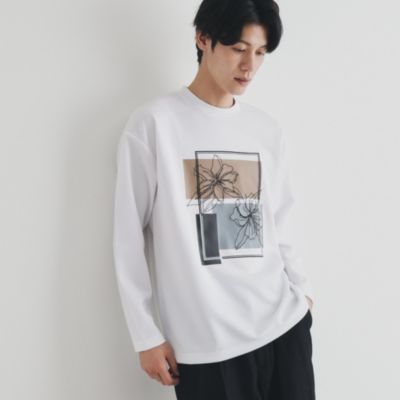 集英社HAPPY PLUS STORETHE SHOP TK（Men）（ザ ショップ ティーケー：メンズ）/ステッチワークグラフィックロンTシャツ