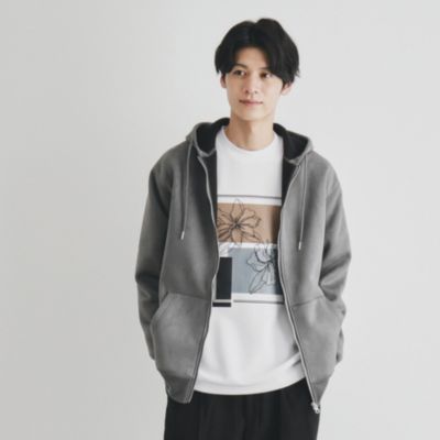 集英社HAPPY PLUS STORETHE SHOP TK（Men）（ザ ショップ ティーケー：メンズ）/スウェードライクダンボールジップパーカー