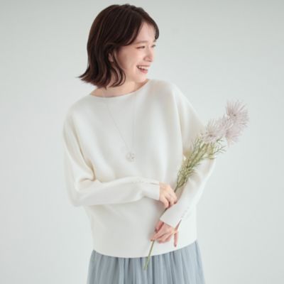 集英社HAPPY PLUS STORESHOO・LA・RUE/DRESKIP（シューラルー）/【洗える/セットアップ可】女性らしさ際立つ　もちもちリブドルマンニット