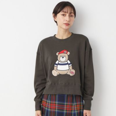 集英社HAPPY PLUS STOREDessin（Ladies）（デッサン：レディース）/【洗える】ベア刺繍スウェット