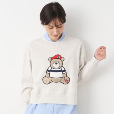 集英社HAPPY PLUS STOREDessin（Ladies）（デッサン：レディース）/【洗える】ベア刺繍スウェット