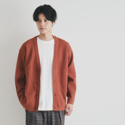 集英社HAPPY PLUS STORETHE SHOP TK（Men）（ザ ショップ ティーケー：メンズ）/ダイヤパネルアンサンブルカーディガン