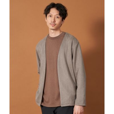 集英社HAPPY PLUS STORETHE SHOP TK（Men）（ザ ショップ ティーケー：メンズ）/杢スウェードタッチカーディガン