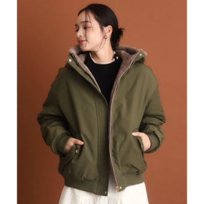 集英社HAPPY PLUS STORETHE SHOP TK（Women）（ザ ショップ ティーケー：レディース）/【2WAY/洗えるアウター】MA1&ファーリバーシブルブルゾン