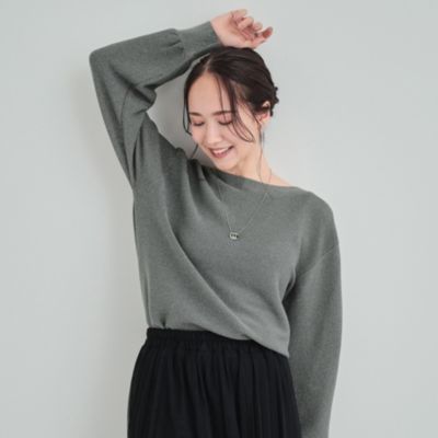 集英社HAPPY PLUS STORESHOO・LA・RUE/DRESKIP（シューラルー）/【高レビュー/S-LL】大人のきらめき ボートネック ラメニット