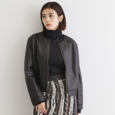 集英社HAPPY PLUS STORETHE SHOP TK（Women）（ザ ショップ ティーケー：レディース）/レザー風プリントブルゾン