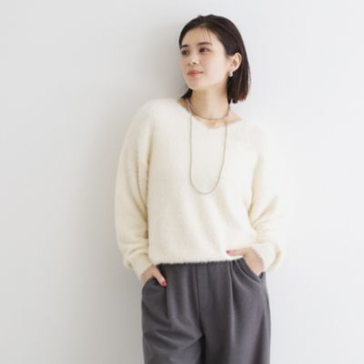 集英社HAPPY PLUS STORETHE SHOP TK（Women）（ザ ショップ ティーケー：レディース）/前後2wayフェザーニット