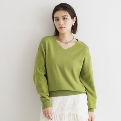 集英社HAPPY PLUS STORETHE SHOP TK（Women）（ザ ショップ ティーケー：レディース）/【毛玉になりにくい／静電気防止】Vネックニット／洗える