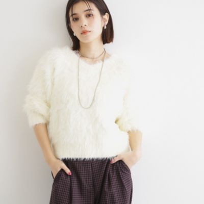 集英社HAPPY PLUS STORETHE SHOP TK（Women）（ザ ショップ ティーケー：レディース）/クリアフェザー前後2WAYニット