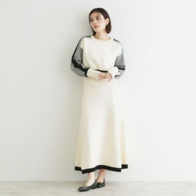 集英社HAPPY PLUS STORETHE SHOP TK（Women）（ザ ショップ ティーケー：レディース）/配色ニットセットアップ