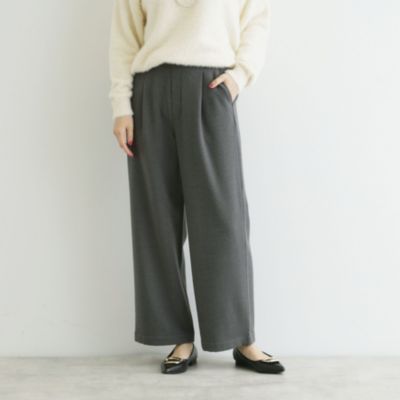 集英社HAPPY PLUS STORETHE SHOP TK（Women）（ザ ショップ ティーケー：レディース）/【＠BAILA掲載】両面起毛ベーシックワイドパンツ/洗える