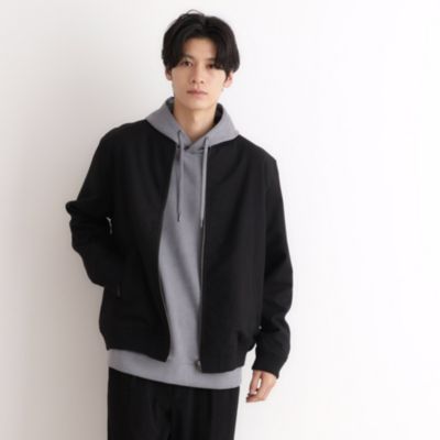 集英社HAPPY PLUS STORETHE SHOP TK（Men）（ザ ショップ ティーケー：メンズ）/シャークスキン薄中綿リブブルゾン