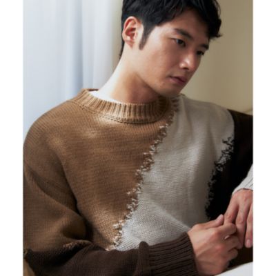 集英社HAPPY PLUS STORETHE SHOP TK（Men）（ザ ショップ ティーケー：メンズ）/切替インターシャニット