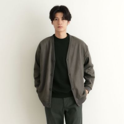 集英社HAPPY PLUS STORETHE SHOP TK（Men）（ザ ショップ ティーケー：メンズ）/ツイルスウェードタッチカーディガン