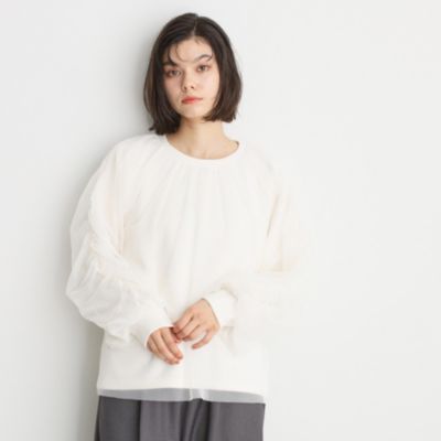 集英社HAPPY PLUS STORETHE SHOP TK（Women）（ザ ショップ ティーケー：レディース）/チュールレイヤードプルオーバー【洗える】