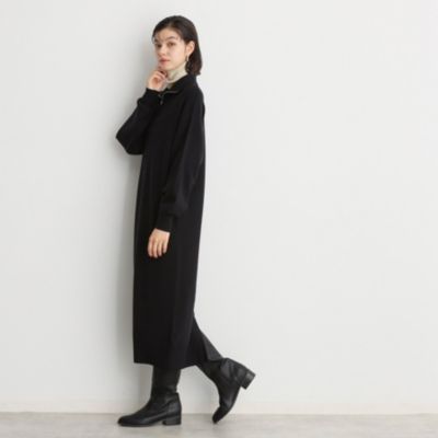 集英社HAPPY PLUS STORETHE SHOP TK（Women）（ザ ショップ ティーケー：レディース）/【毛玉になりにくい/静電気防止】ハーフジップワンピース/洗える