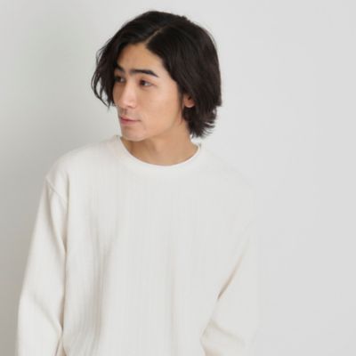 集英社HAPPY PLUS STORETHE SHOP TK（Men）（ザ ショップ ティーケー：メンズ）/シェニールケーブルプルオーバー