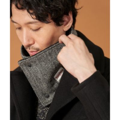 集英社HAPPY PLUS STORETHE SHOP TK（Men）（ザ ショップ ティーケー：メンズ）/【HARRIS TWEED／ハリスツイード】ショートボアネックウォーマー