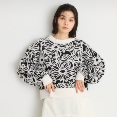 集英社HAPPY PLUS STORETHE SHOP TK（Women）（ザ ショップ ティーケー：レディース）/花柄モールニットプルオーバー