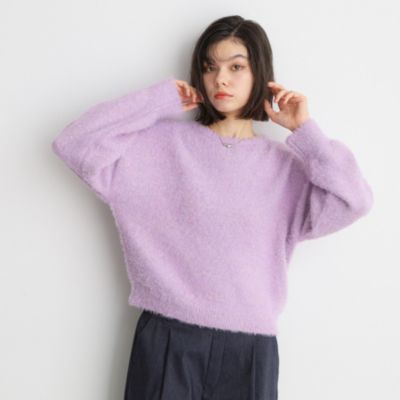 集英社HAPPY PLUS STORETHE SHOP TK（Women）（ザ ショップ ティーケー：レディース）/【＠BAILA掲載】スパンコールフェザーニット/洗濯機OK